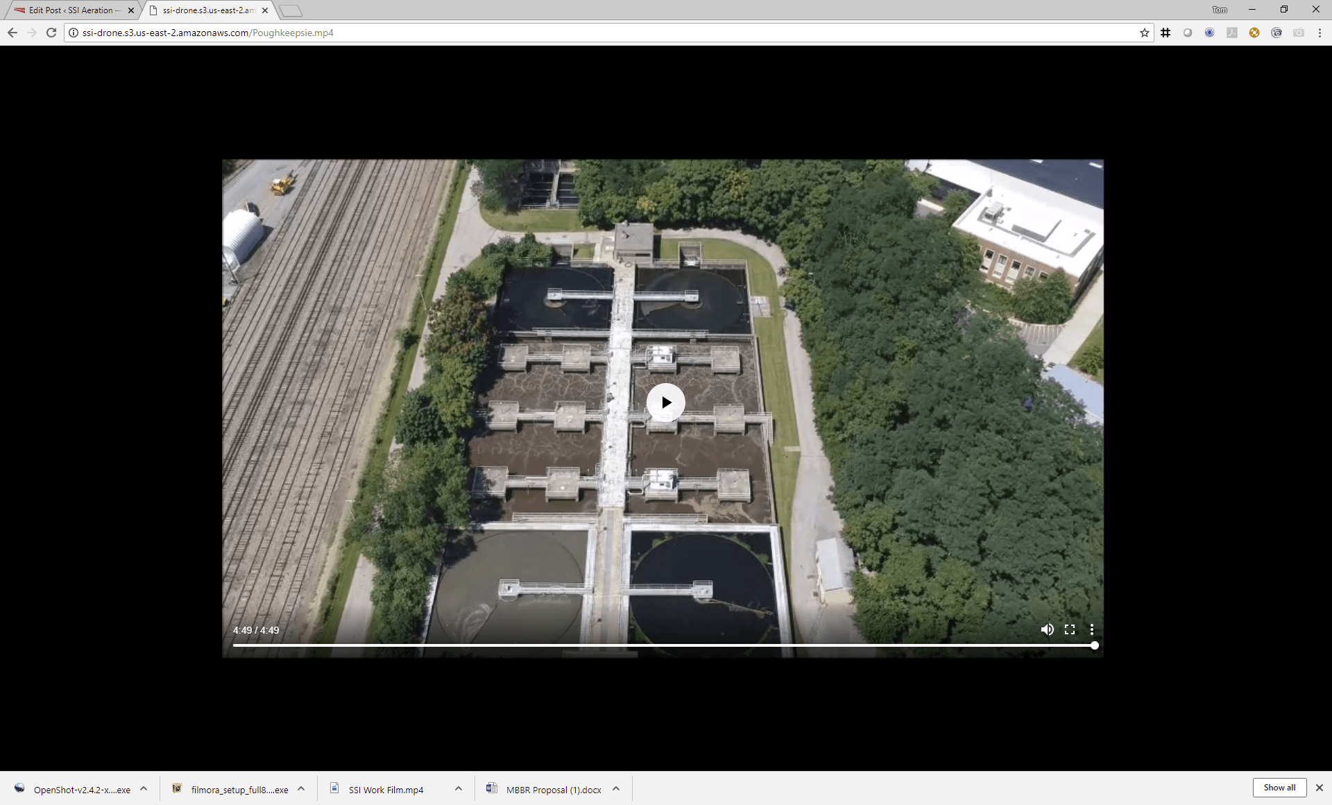 aeration system video taken by drone – 13 year old ssi success