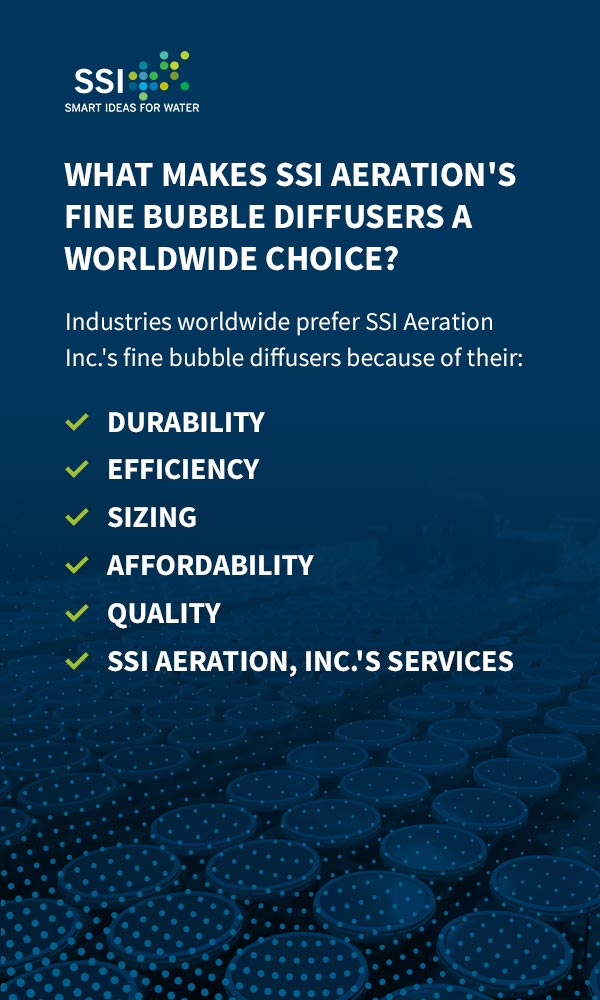 What Makes SSI Aeration's Fine Bubble Diffusers a Worldwide Choice?